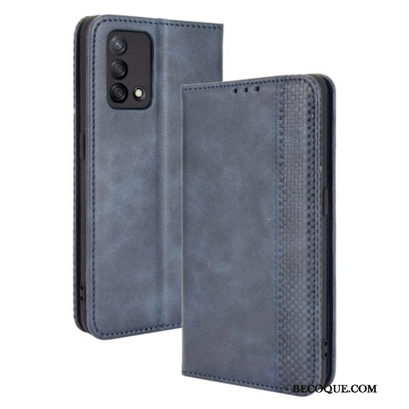 Etui Na Telefon do Oppo A74 4G Etui Folio Stylizowany Efekt Skóry W Stylu Vintage