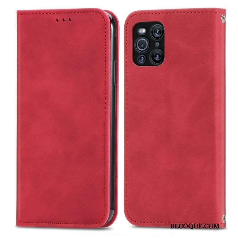 Etui Na Telefon do Oppo Find X3 Pro Etui Folio Sztuczna Skóra W Stylu Vintage