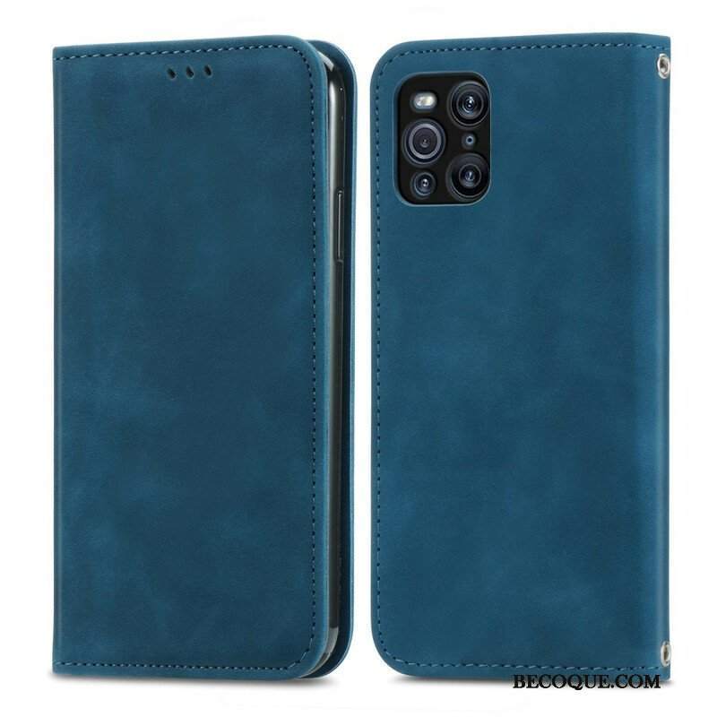 Etui Na Telefon do Oppo Find X3 Pro Etui Folio Sztuczna Skóra W Stylu Vintage