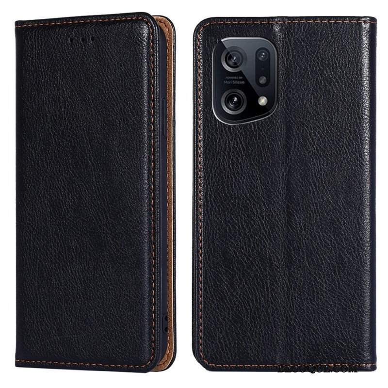 Etui Na Telefon do Oppo Find X5 Etui Folio Jednolity Kolor