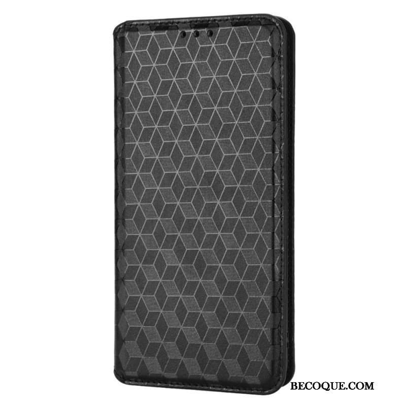 Etui Na Telefon do Oppo Find X5 Pro Etui Folio Efekt Diamentowej Skóry 3d