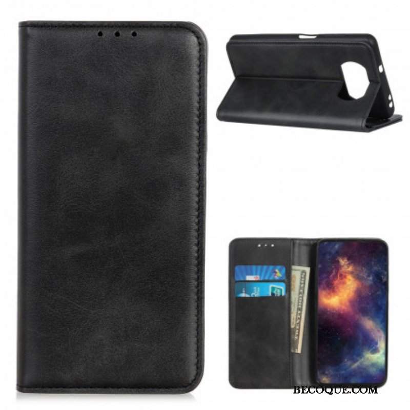 Etui Na Telefon do Poco X3 / X3 Pro / X3 NFC Etui Folio Skóra Liczi Premium Split