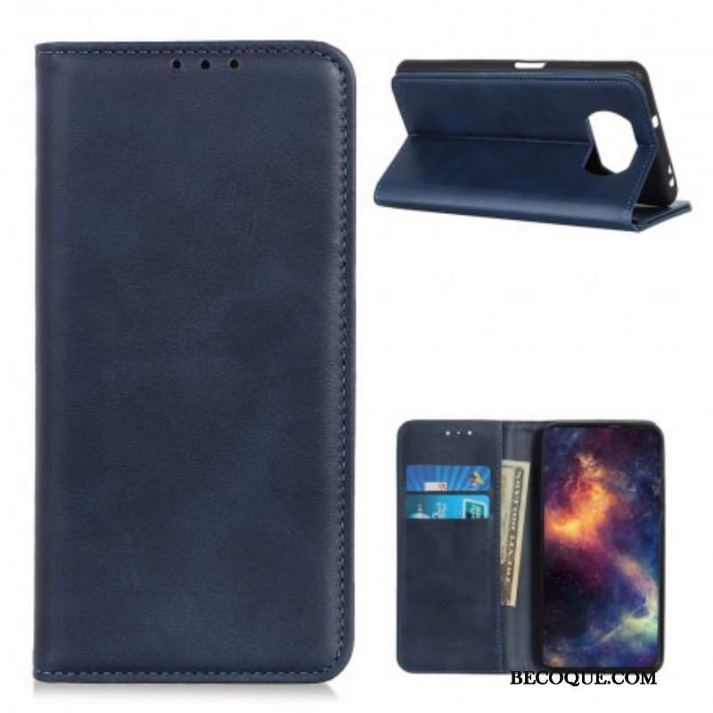 Etui Na Telefon do Poco X3 / X3 Pro / X3 NFC Etui Folio Skóra Liczi Premium Split