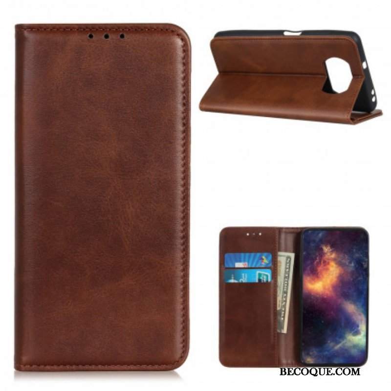 Etui Na Telefon do Poco X3 / X3 Pro / X3 NFC Etui Folio Skóra Liczi Premium Split