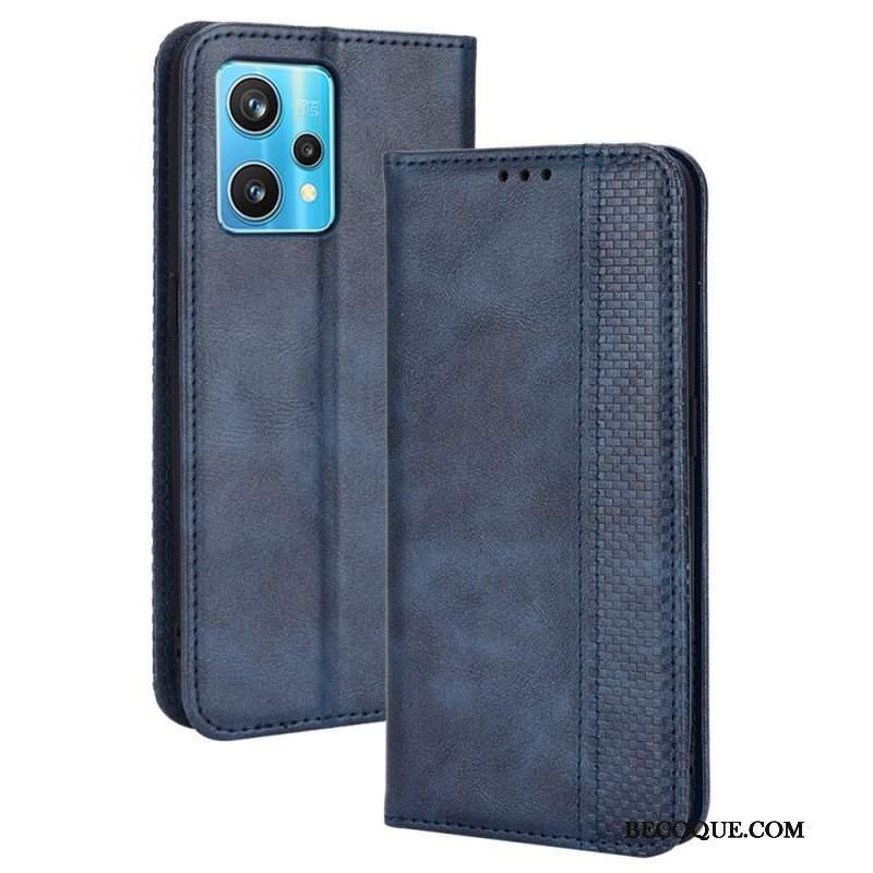 Etui Na Telefon do Realme 9 5G Etui Folio Stylizowany Efekt Skóry W Stylu Vintage