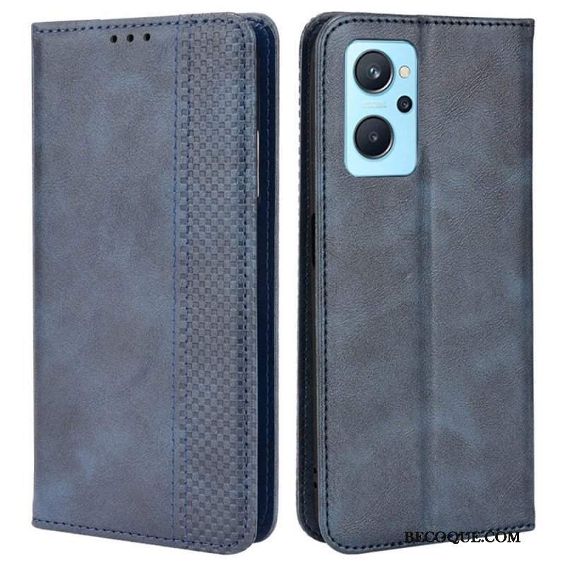 Etui Na Telefon do Realme 9i Etui Folio Stylizowany Efekt Skóry W Stylu Vintage