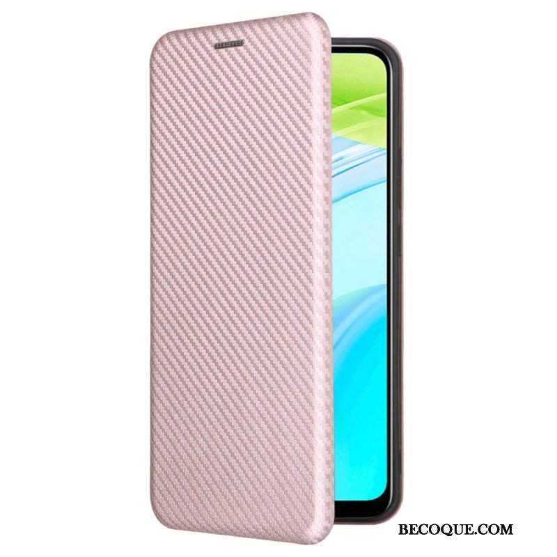 Etui Na Telefon do Realme C30 Etui Folio Wspornik Pierścienia Z Włókna Węglowego