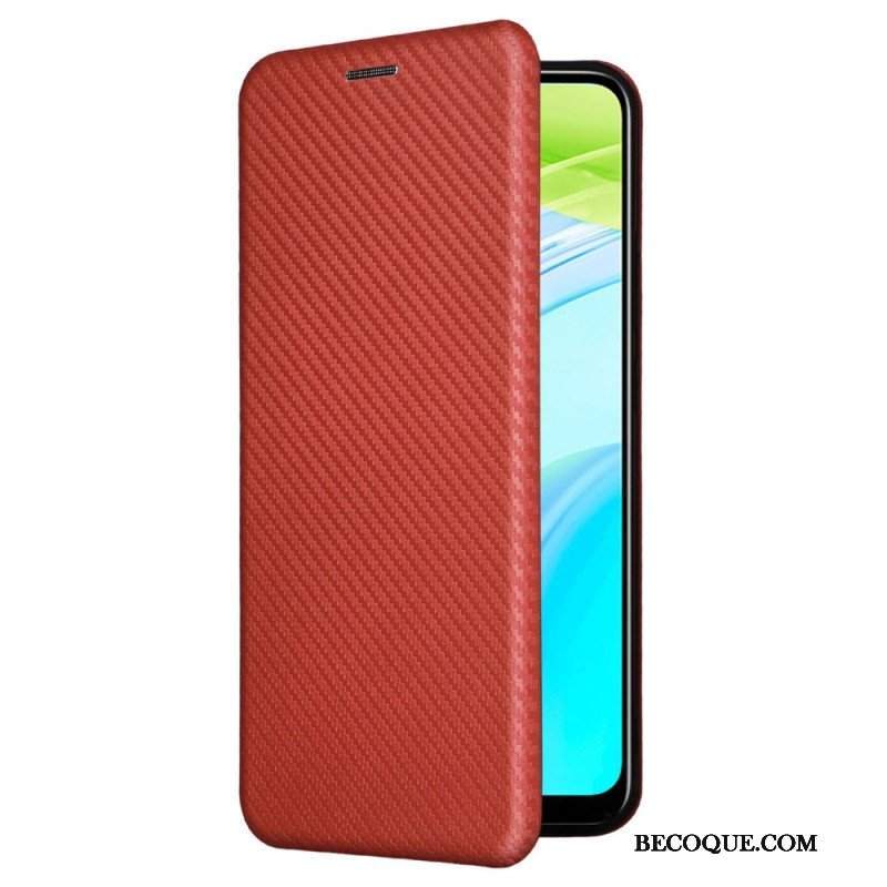 Etui Na Telefon do Realme C30 Etui Folio Wspornik Pierścienia Z Włókna Węglowego