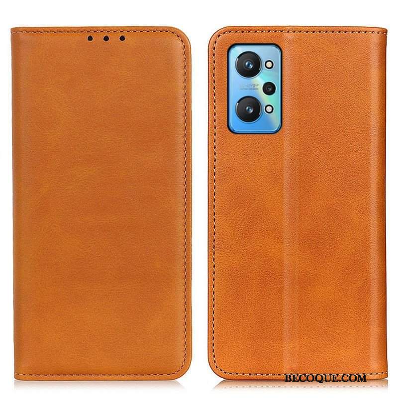 Etui Na Telefon do Realme GT Neo 3T / Neo 2 Etui Folio Elegancka Dwoina Skórzana