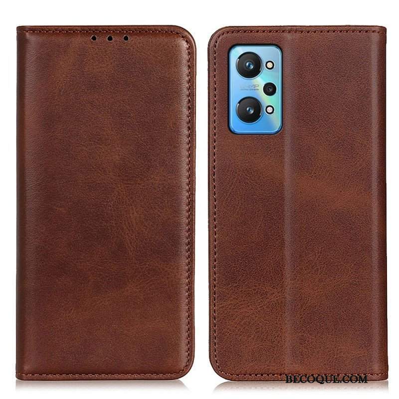 Etui Na Telefon do Realme GT Neo 3T / Neo 2 Etui Folio Elegancka Dwoina Skórzana