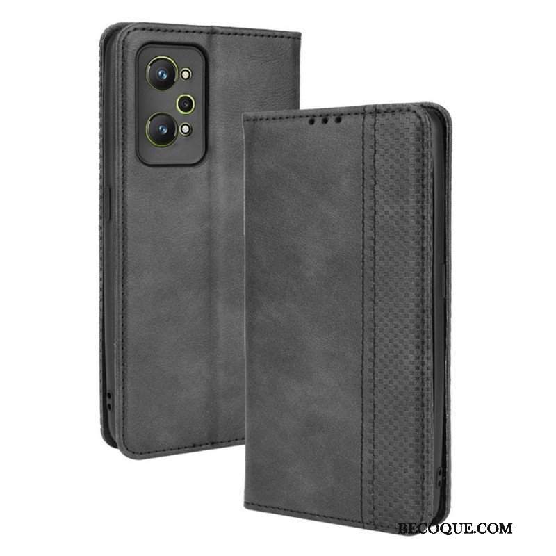 Etui Na Telefon do Realme GT Neo 3T / Neo 2 Etui Folio Stylizowany Efekt Skóry W Stylu Vintage