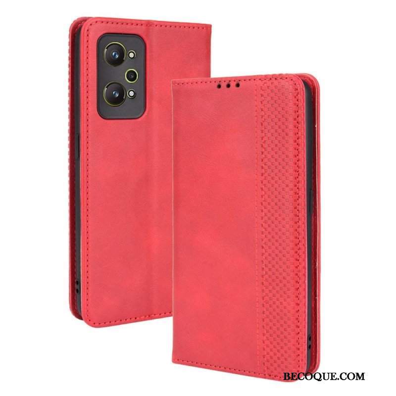 Etui Na Telefon do Realme GT Neo 3T / Neo 2 Etui Folio Stylizowany Efekt Skóry W Stylu Vintage