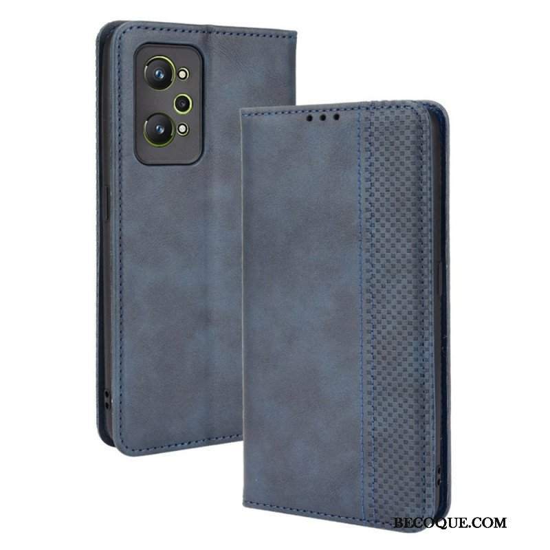 Etui Na Telefon do Realme GT Neo 3T / Neo 2 Etui Folio Stylizowany Efekt Skóry W Stylu Vintage