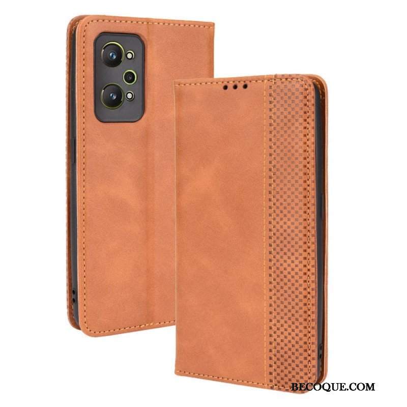 Etui Na Telefon do Realme GT Neo 3T / Neo 2 Etui Folio Stylizowany Efekt Skóry W Stylu Vintage