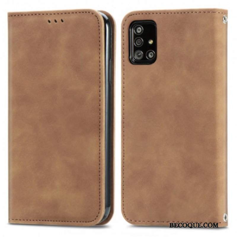 Etui Na Telefon do Samsung Galaxy A51 5G Etui Folio Sztuczna Skóra W Stylu Vintage