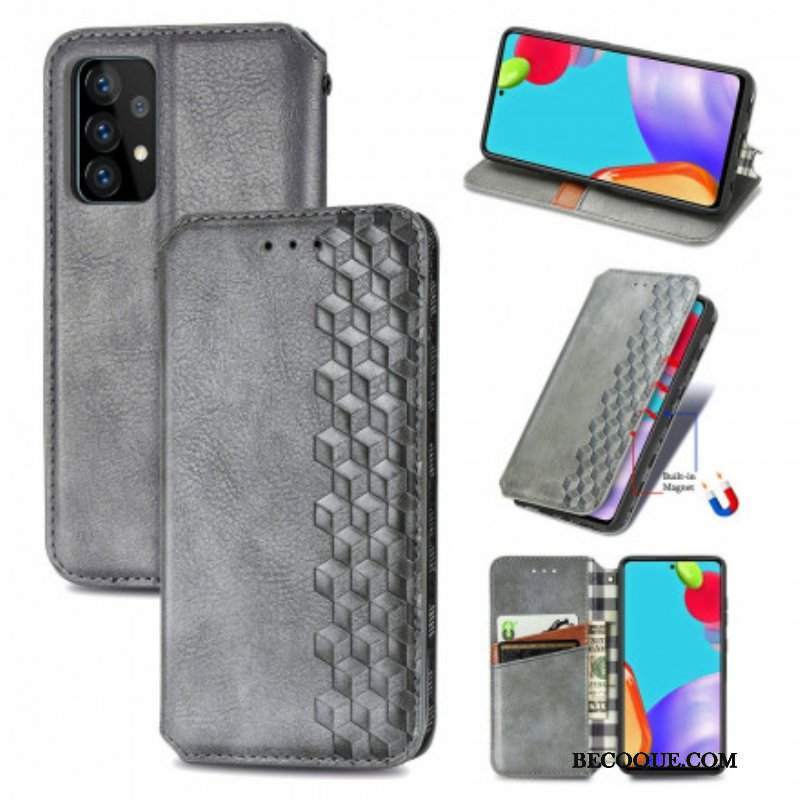 Etui Na Telefon do Samsung Galaxy A52 4G / A52 5G / A52s 5G Etui Folio Skórzany Efekt Diamentowej Tekstury