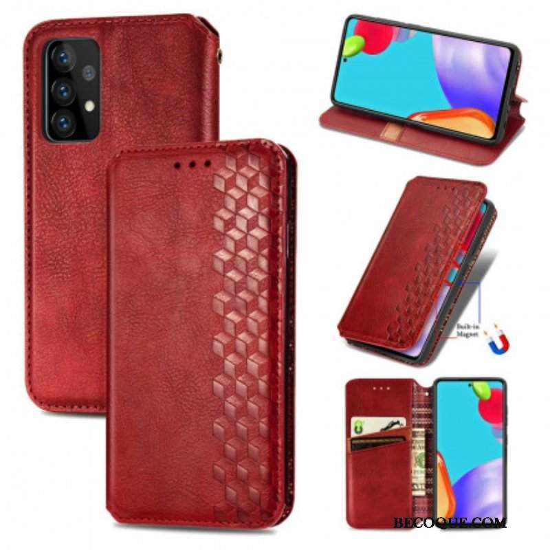 Etui Na Telefon do Samsung Galaxy A52 4G / A52 5G / A52s 5G Etui Folio Skórzany Efekt Diamentowej Tekstury