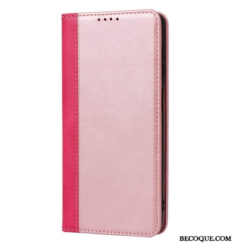 Etui Na Telefon do Samsung Galaxy M12 / A12 Etui Folio Dwukolorowy Skórzany Styl