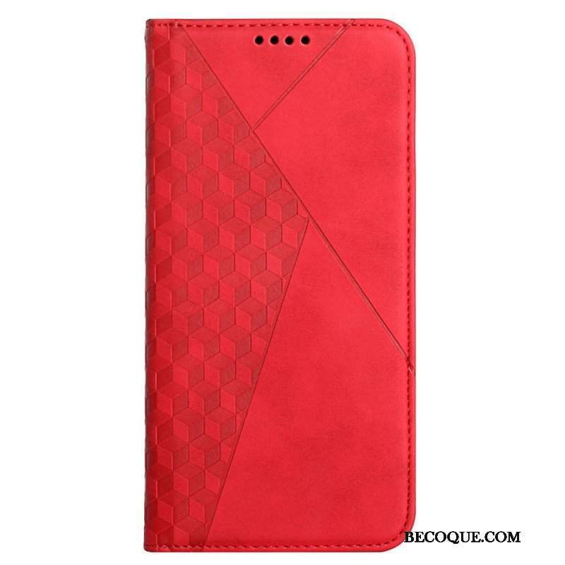 Etui Na Telefon do Samsung Galaxy M12 / A12 Etui Folio Efekt Geo Skóry