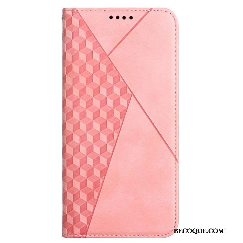 Etui Na Telefon do Samsung Galaxy M12 / A12 Etui Folio Efekt Geo Skóry