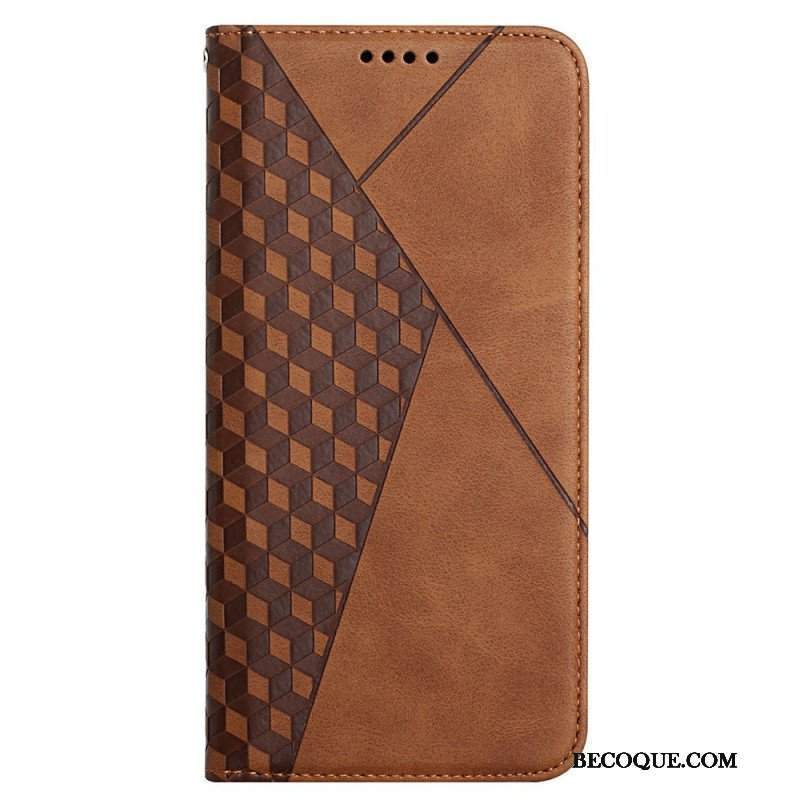 Etui Na Telefon do Samsung Galaxy M12 / A12 Etui Folio Efekt Geo Skóry