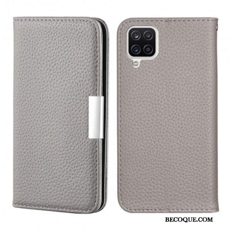 Etui Na Telefon do Samsung Galaxy M12 / A12 Etui Folio Liczi Ze Sztucznej Skóry Ultra Szykowny