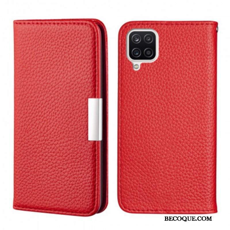 Etui Na Telefon do Samsung Galaxy M12 / A12 Etui Folio Liczi Ze Sztucznej Skóry Ultra Szykowny