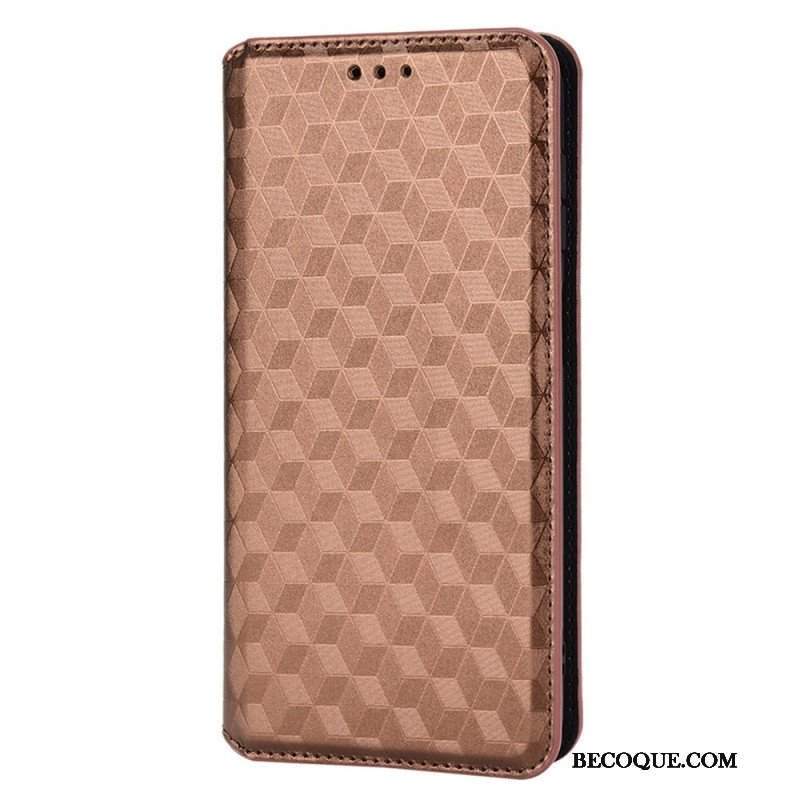 Etui Na Telefon do Samsung Galaxy M23 5G Etui Folio Skórzany Efekt Sześcianu 3d