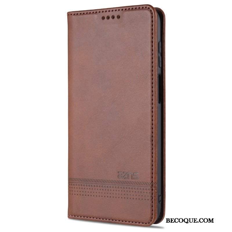 Etui Na Telefon do Samsung Galaxy M32 Etui Folio Stylizacja Skóry Azns