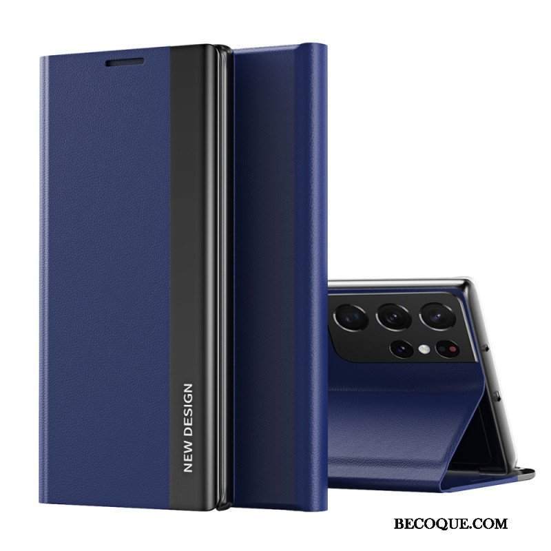 Etui Na Telefon do Samsung Galaxy S21 Ultra 5G Nowy Projekt Ze Sztucznej Skóry
