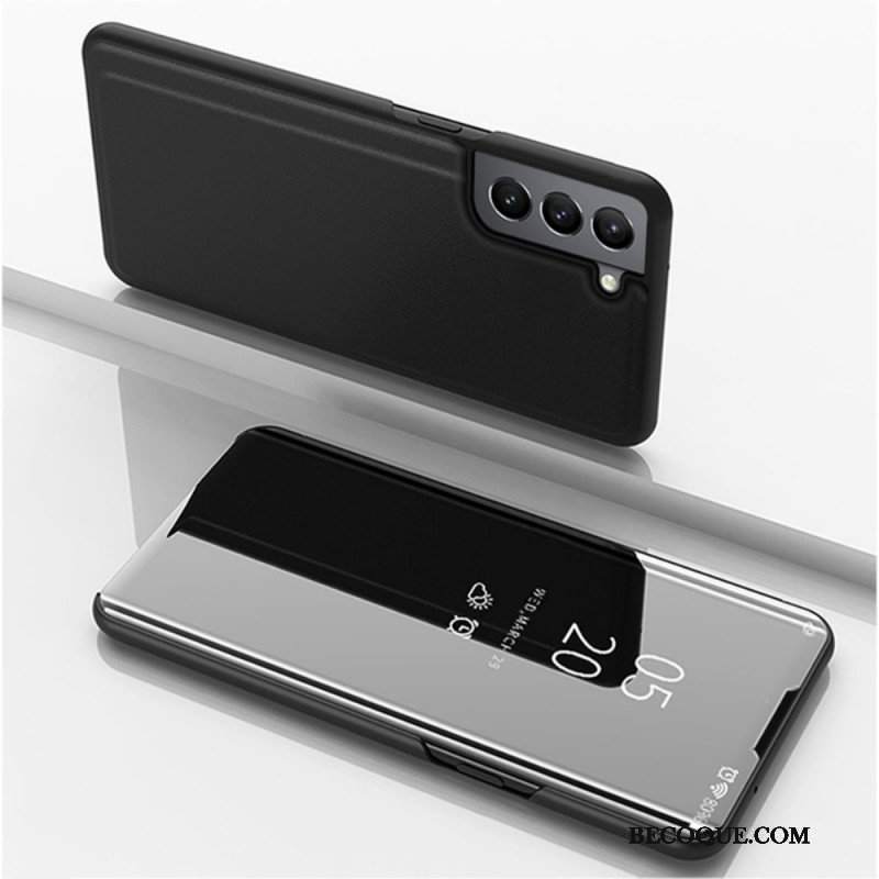 Etui Na Telefon do Samsung Galaxy S22 5G Lustro I Sztuczna Skóra