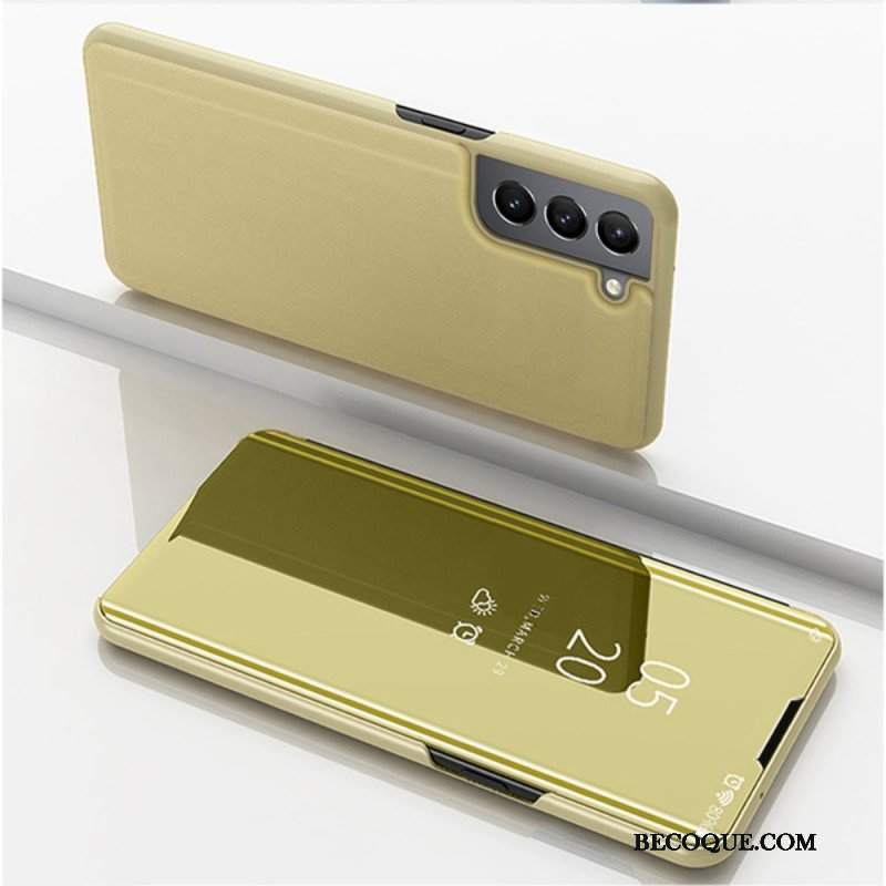 Etui Na Telefon do Samsung Galaxy S22 5G Lustro I Sztuczna Skóra