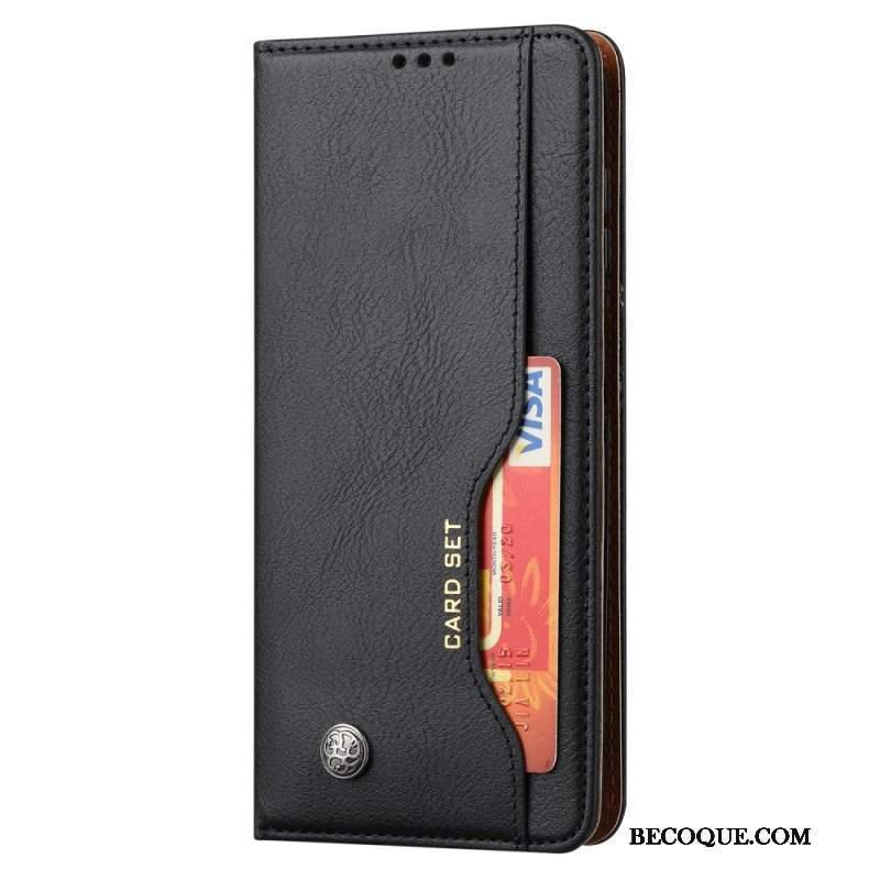 Etui Na Telefon do Samsung Galaxy S23 5G Etui Folio Etui Na Karty Ze Sztucznej Skóry