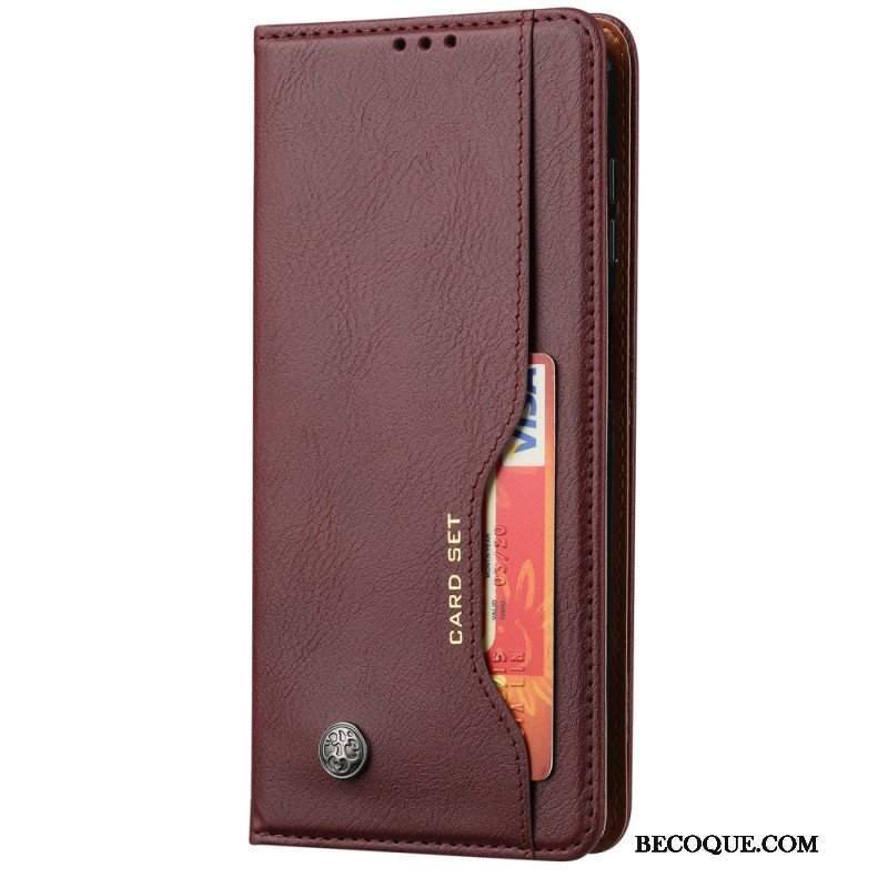Etui Na Telefon do Samsung Galaxy S23 5G Etui Folio Etui Na Karty Ze Sztucznej Skóry