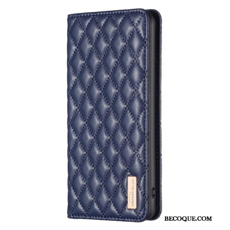 Etui Na Telefon do Samsung Galaxy S23 5G Etui Folio Pikowany Binfen Kolor