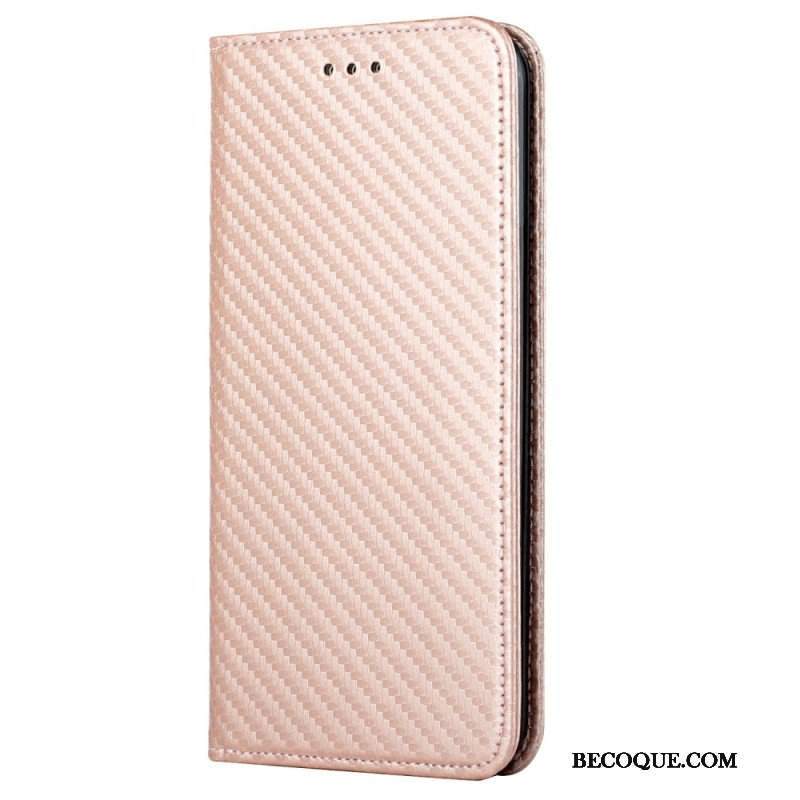 Etui Na Telefon do Samsung Galaxy S23 5G z Łańcuch Etui Folio Pasek W Stylu Włókna Węglowego