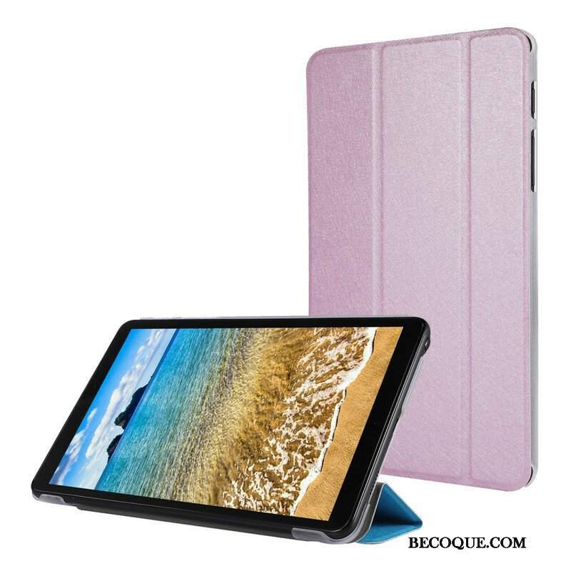 Etui Na Telefon do Samsung Galaxy Tab A7 Lite Jedwabna Tekstura Sztucznej Skóry