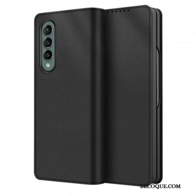 Etui Na Telefon do Samsung Galaxy Z Fold 3 5G Etui Folio Skóra Dwoinowa W Dotyku