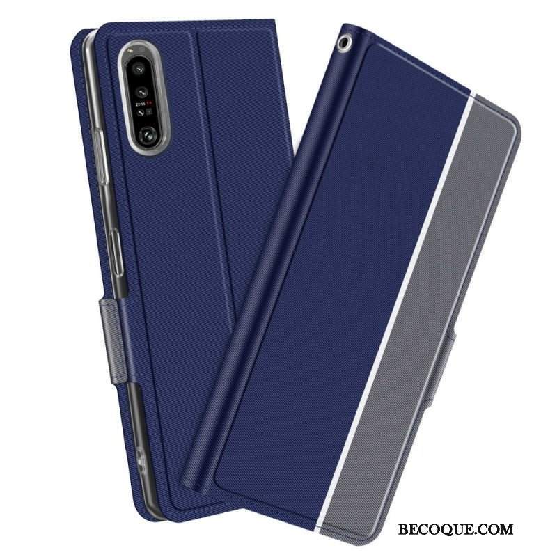 Etui Na Telefon do Sony Xperia 1 IV Etui Folio Dwukolorowy Baiyu