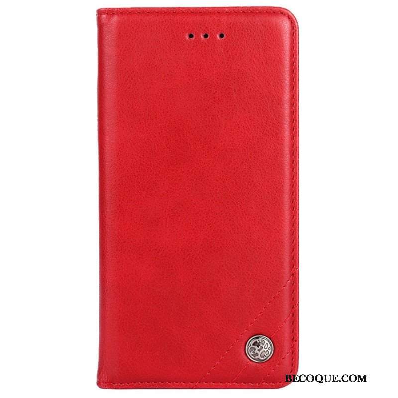 Etui Na Telefon do Sony Xperia 10 IV Etui Folio Ozdobny Nit Ze Sztucznej Skóry