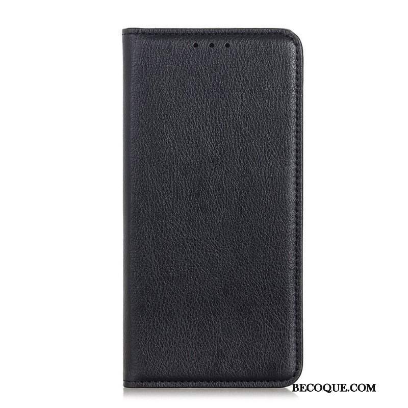 Etui Na Telefon do Sony Xperia 10 IV Etui Folio Skóra Dwoinowa Liczi