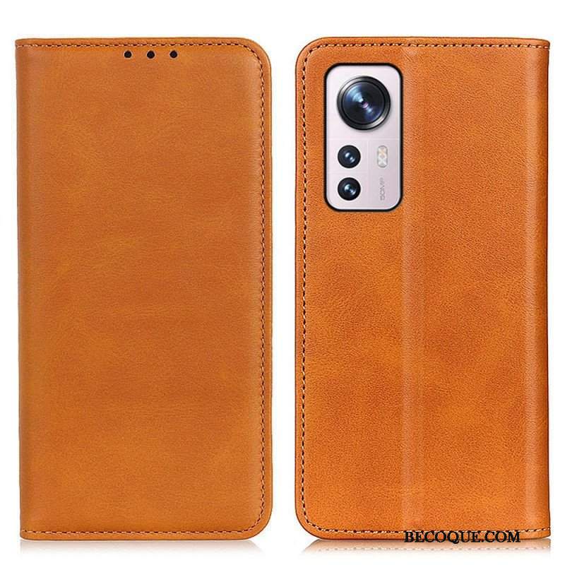 Etui Na Telefon do Xiaomi 12 Pro Etui Folio Elegancka Dwoina Skórzana