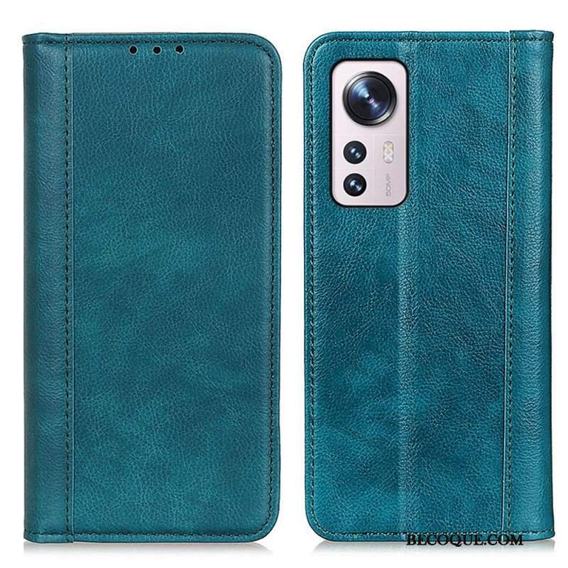 Etui Na Telefon do Xiaomi 12 Pro Etui Folio Kolorowa Wersja Skóry Dwoinowej