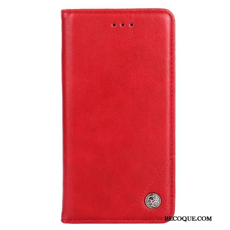 Etui Na Telefon do Xiaomi 12 Pro Etui Folio Stylowy Skórzany Nit