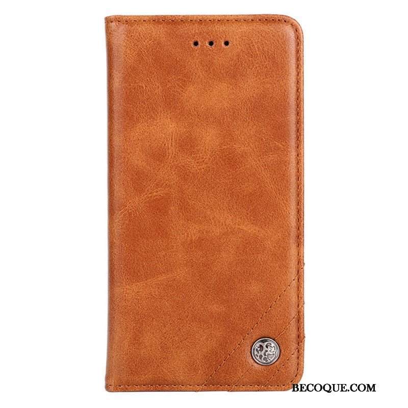 Etui Na Telefon do Xiaomi 12 Pro Etui Folio Stylowy Skórzany Nit