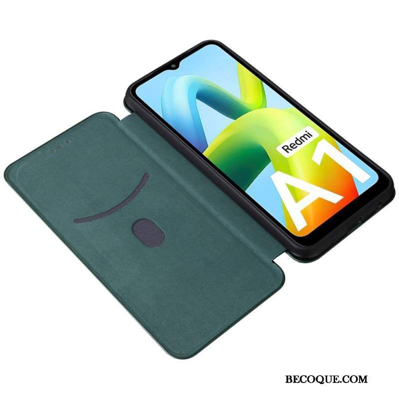 Etui Na Telefon do Xiaomi Redmi A1 Etui Folio Włókno Węglowe