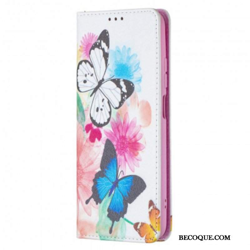 Etui Na Telefon do Xiaomi Redmi Note 10 / 10S Etui Folio Kolorowe Motyle