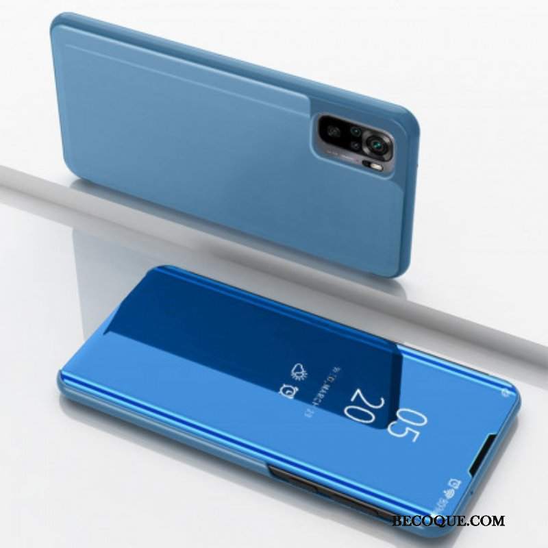 Etui Na Telefon do Xiaomi Redmi Note 10 / 10S Lustro I Sztuczna Skóra