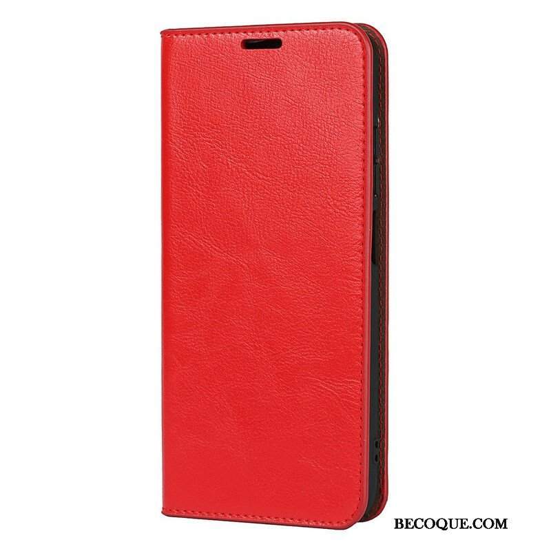 Etui Na Telefon do Xiaomi Redmi Note 10 5G Etui Folio Prawdziwa Skóra