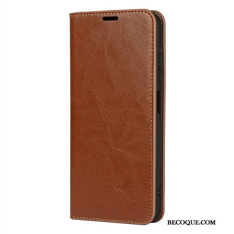 Etui Na Telefon do Xiaomi Redmi Note 10 5G Etui Folio Prawdziwa Skóra